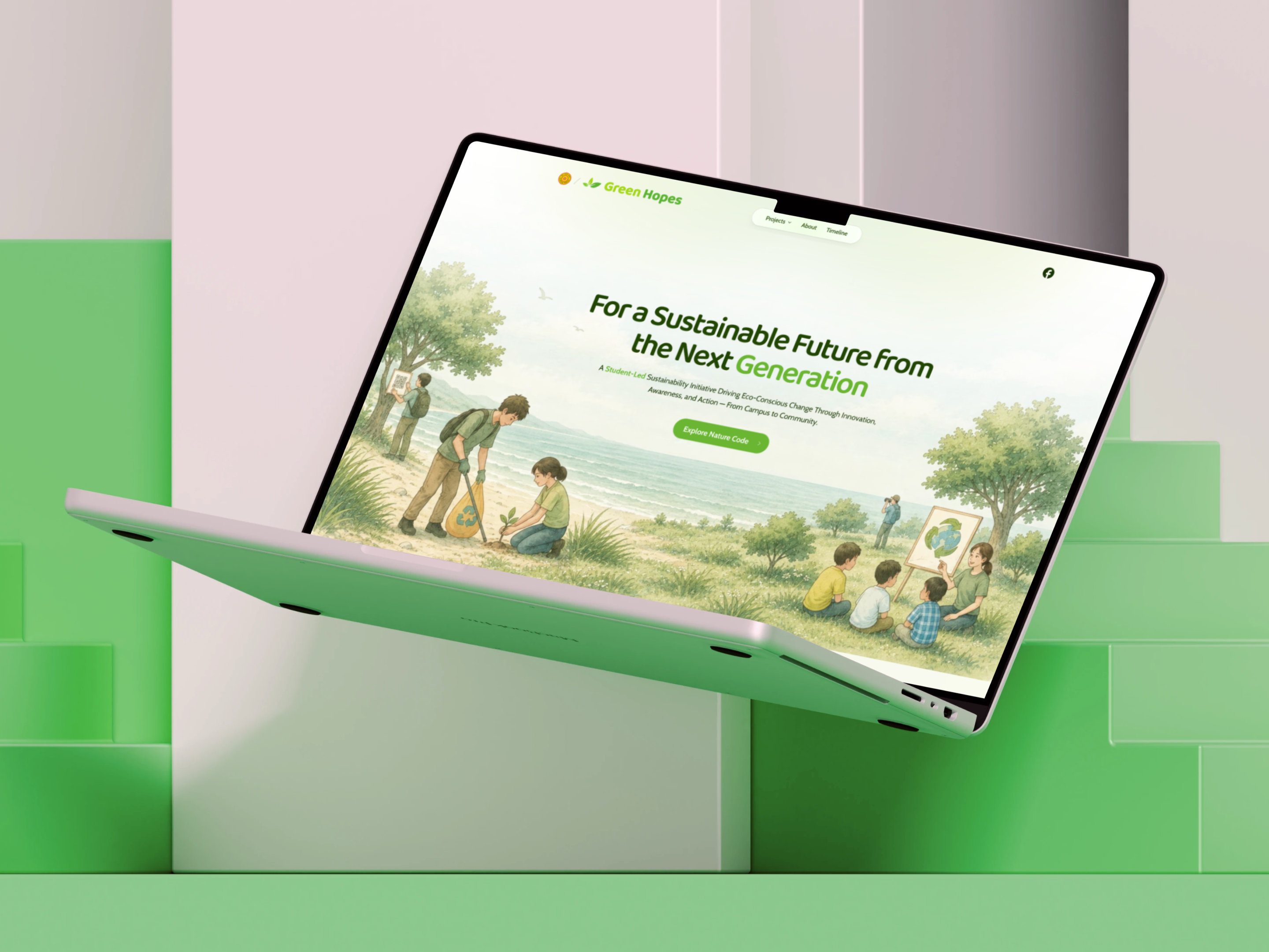Green Hopes design, full preview