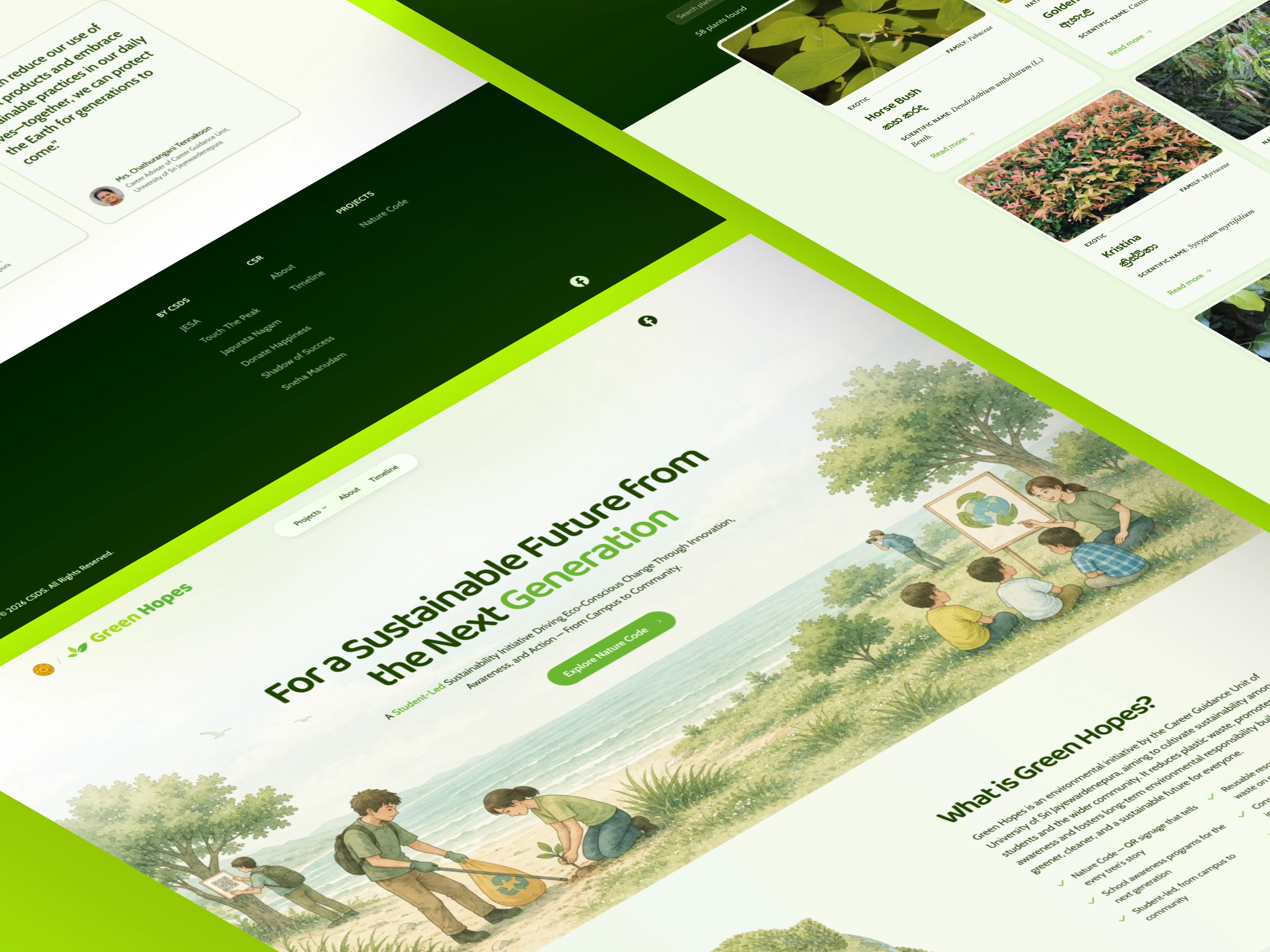 Green Hopes design, full preview